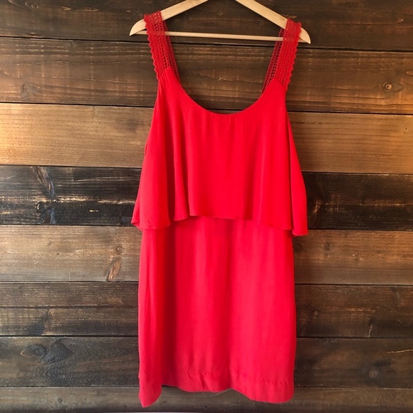 Maeve Red Tiered Dress - Picture 3 of 13